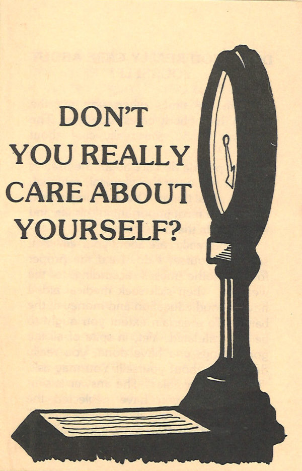 Don't You Really Care About Yourself?